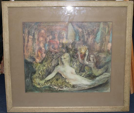 § Leslie Hurry (1909-1978) The Felled Tree 15 x 18in.